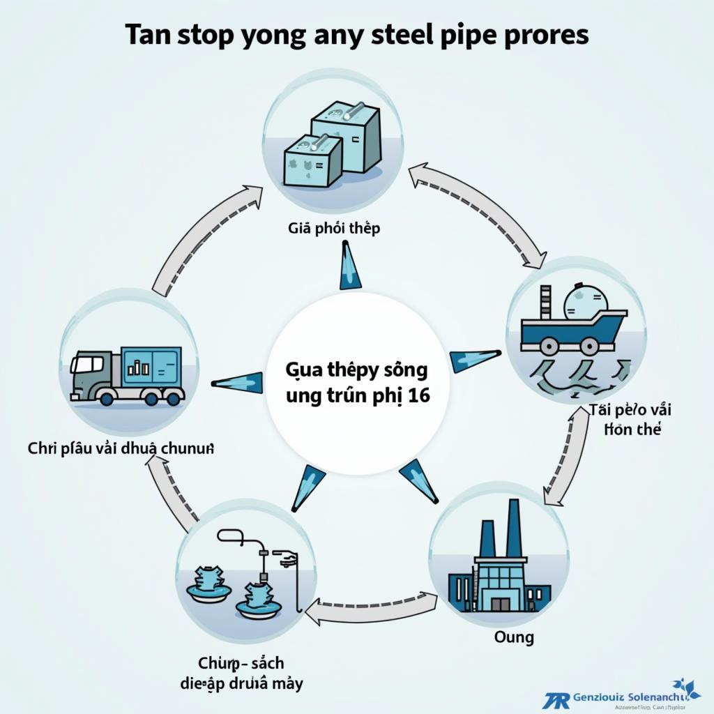 Biểu đồ minh họa các yếu tố chính ảnh hưởng đến giá thép ống tròn phi 16